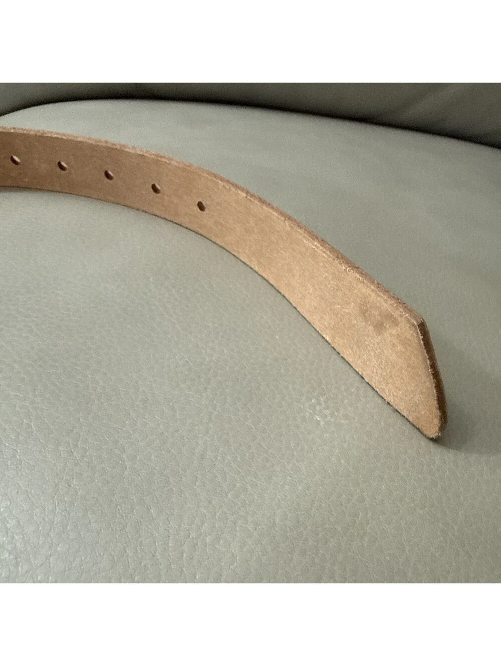 RRL Double RL Distressed Tan Leather Belt Made in Italy Size 34 Width 1 inch